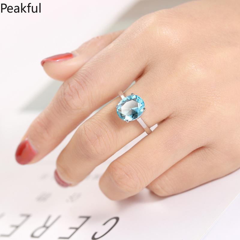 Elegant Amethyst Solitaire Statement Ring, Silver Plated Purple CZ Promise Band for Women, Classic Teardrop & Emerald Cut Designs, comfortable lightweight fit, great for everyday glamour, parties, anniversary gifts and formal styling