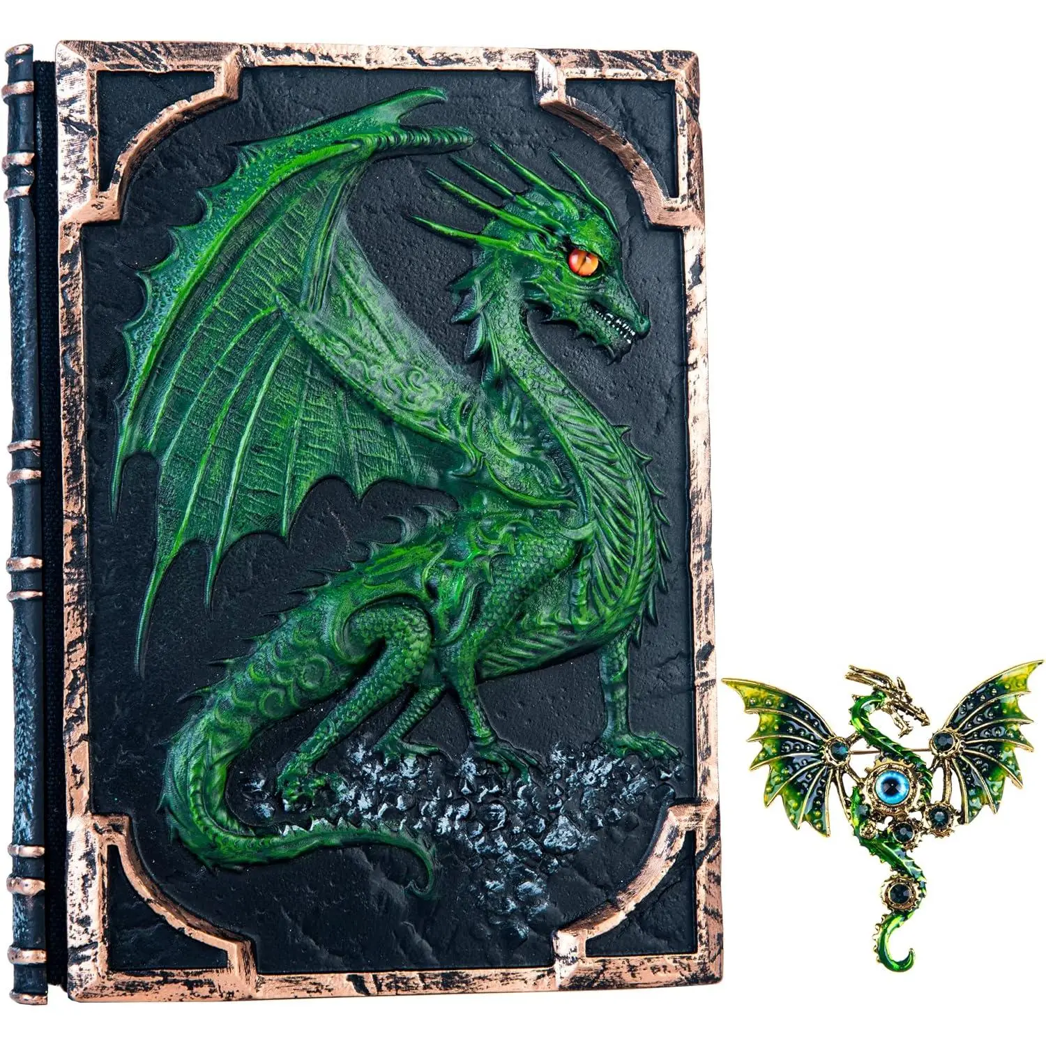 Green with Brooch