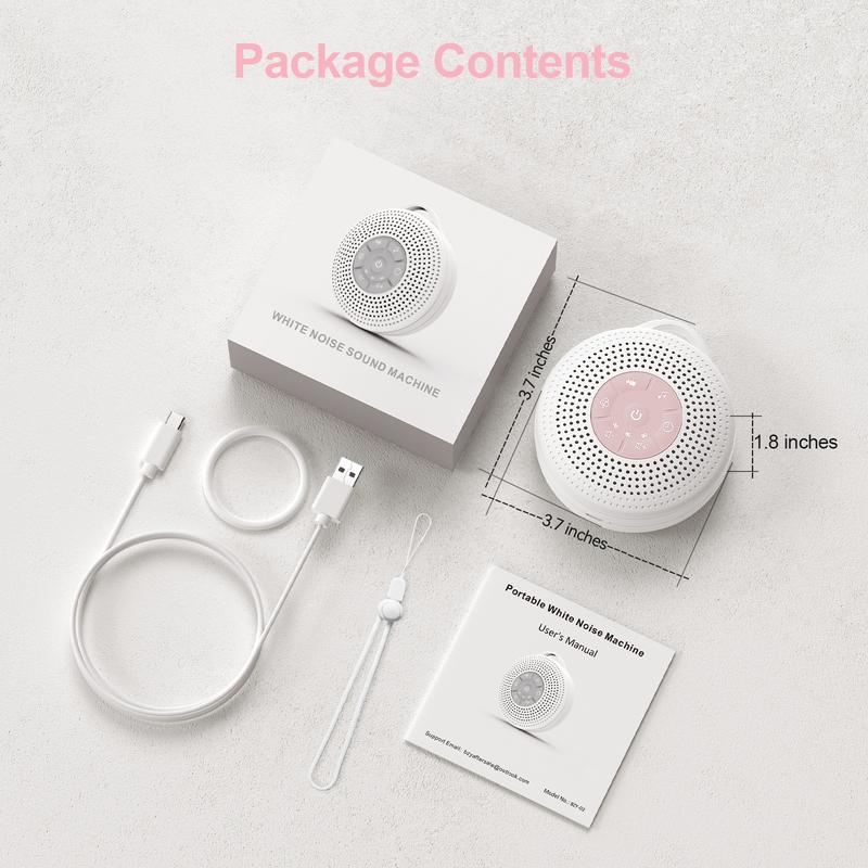 Portable Sound Machine, USB Rechargeable Wireless Multifunctional Desktop Speaker with 21 Nature Sounds, White Noise Machine for Sleep, Relaxation, Home, Office, Wireless Audio #TOP PICKS