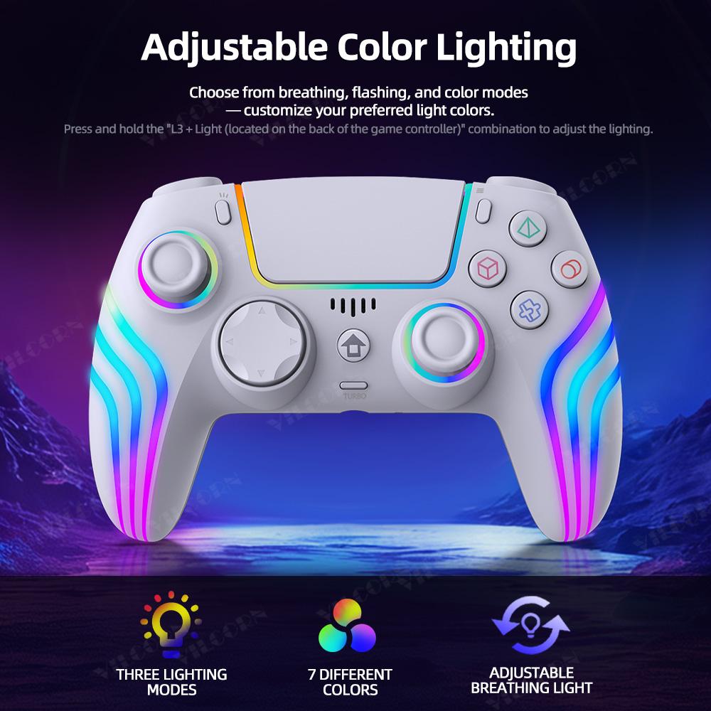 Bluetooth-compatible For Playstation 5 Wireless Controller for PS5/PS5 Slim/PS5 Pro with Turbo Dual Sense Macro Programming