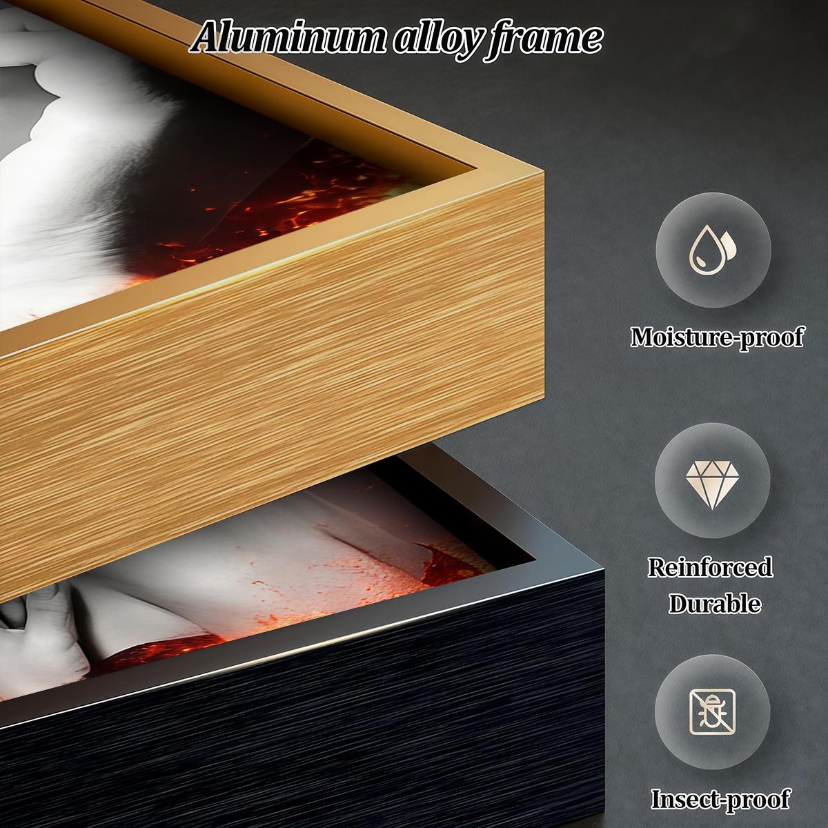 3 Counts Aluminum Alloy Framed Painting, Abstract Red Lips And Black Hat Lady Pictures, Home Decoration For Living Room, Bedroom, Office, Restaurant, Hallway Wall Decor, Odorless Print Artwork, Luxury Perfect Gift For Friends And Family