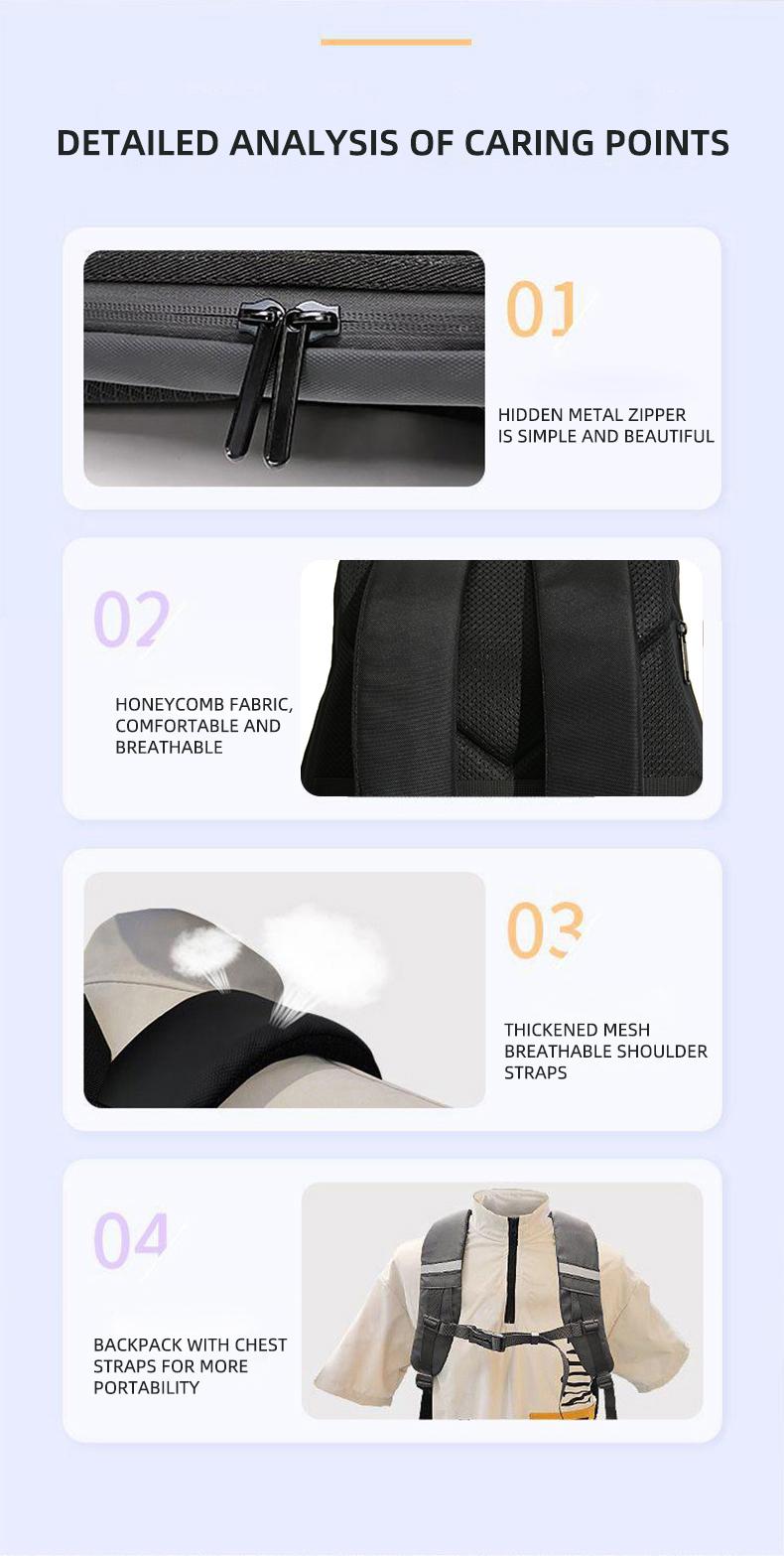 Motorcycle DIY Backpack - Hard Shell Large Capacity with APP, Programmable Backpack Designed by Owl - Ideal for Cycling, Camping, and Travel