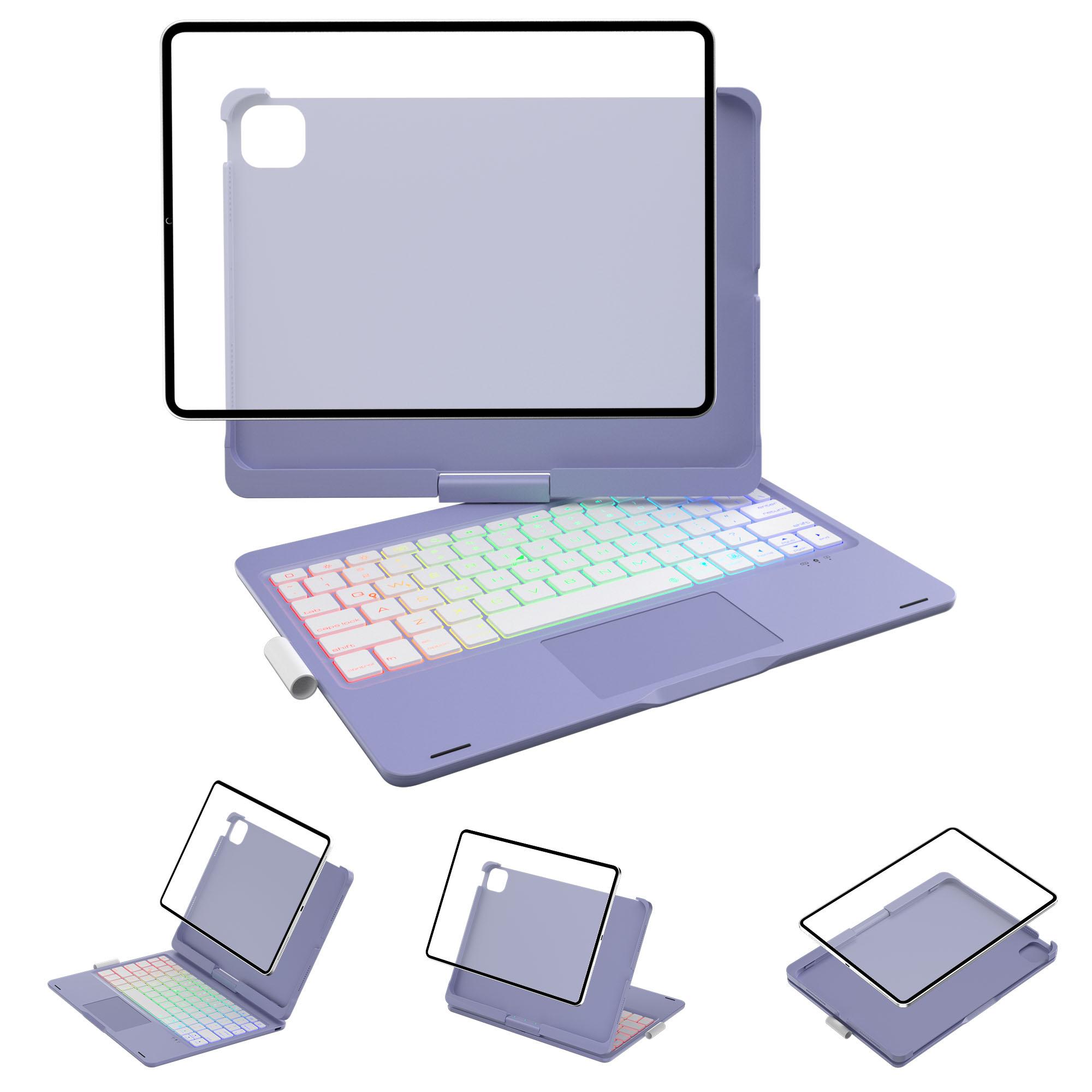 [only keyboard case,Tablet Not Included]for iPad 10th 11th (A16) Generation Case with Keyboard, For iPad Air 11 inch case (M4/M3/M2), for iPad Pro 11 (4th/3rd/2nd/1st) & iPad Air 5/4, Trackpad, 360° Swivel, Backlit