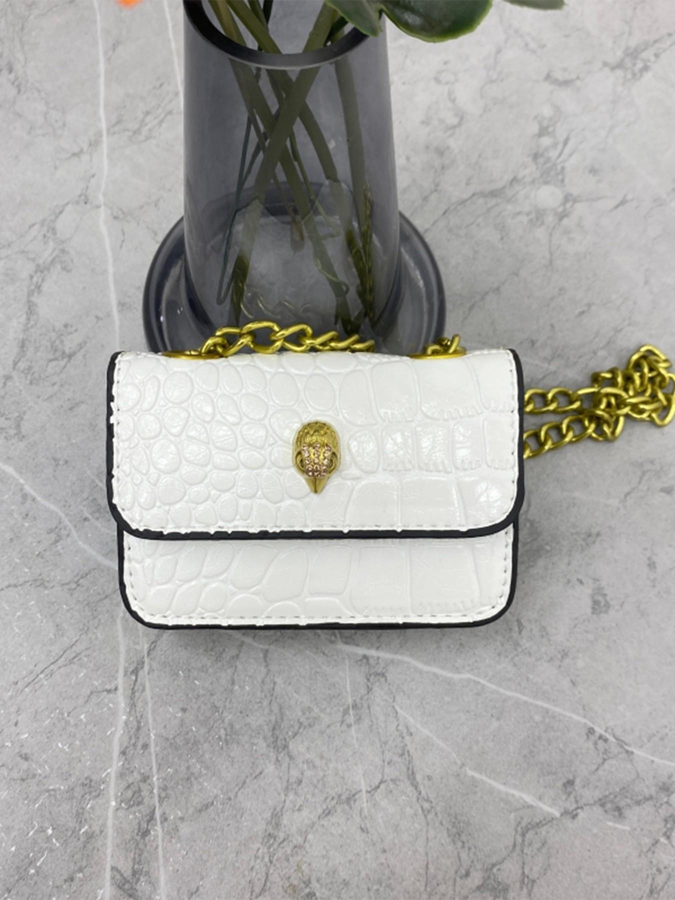 Elegant Mini Crossbody Shoulder Bag for Women, Magnetic Closure, Letter Pattern, Versatile Daily Use, Travel, Commute