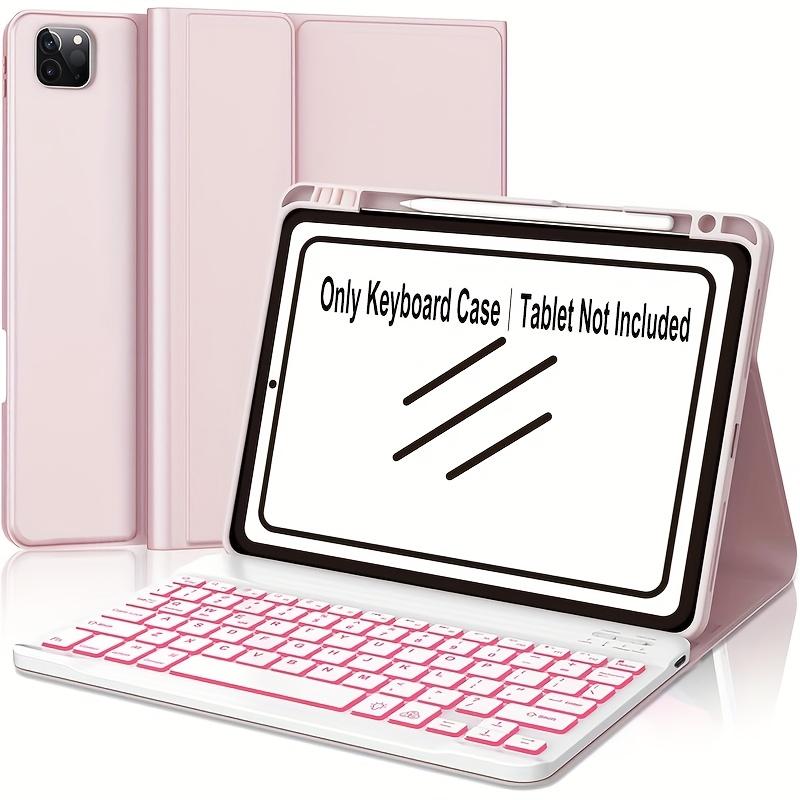 iPad Air 11-Inch Case with Keyboard M3/m2, 7-Color Backlight, 2 Wireless Channels, Compatible with iPad Pro 11, iPad Air 5th/4th Gen