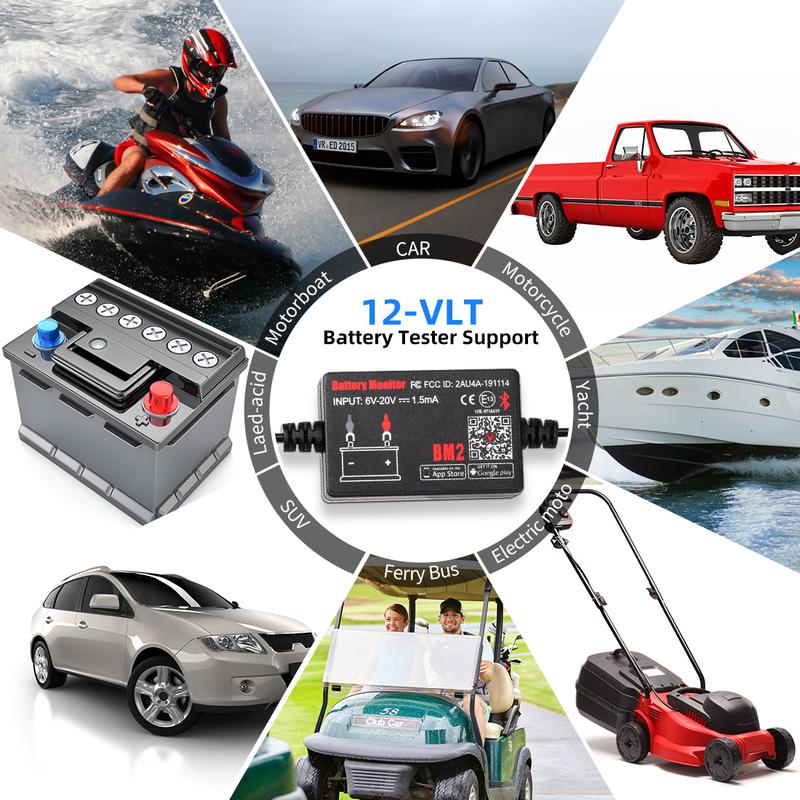 QUICKLYNKS-BM2 Auto Battery Monitor Bluetooth 4.0 12V Device Car Battery Tester Vehicle