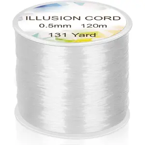 Clear Fishing Line for Hanging Decorations, Invisible Strong Monofilament String, Clear Wire for Crafts Balloon Garland Ornaments
