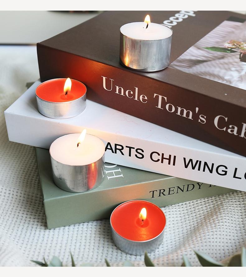 Tea Light Candles, 50pcs (4h Burn Time) / 100pcs (4h Burn Time), Odorless /, Holiday Decoration, Atmosphere Creation, Restaurant Use