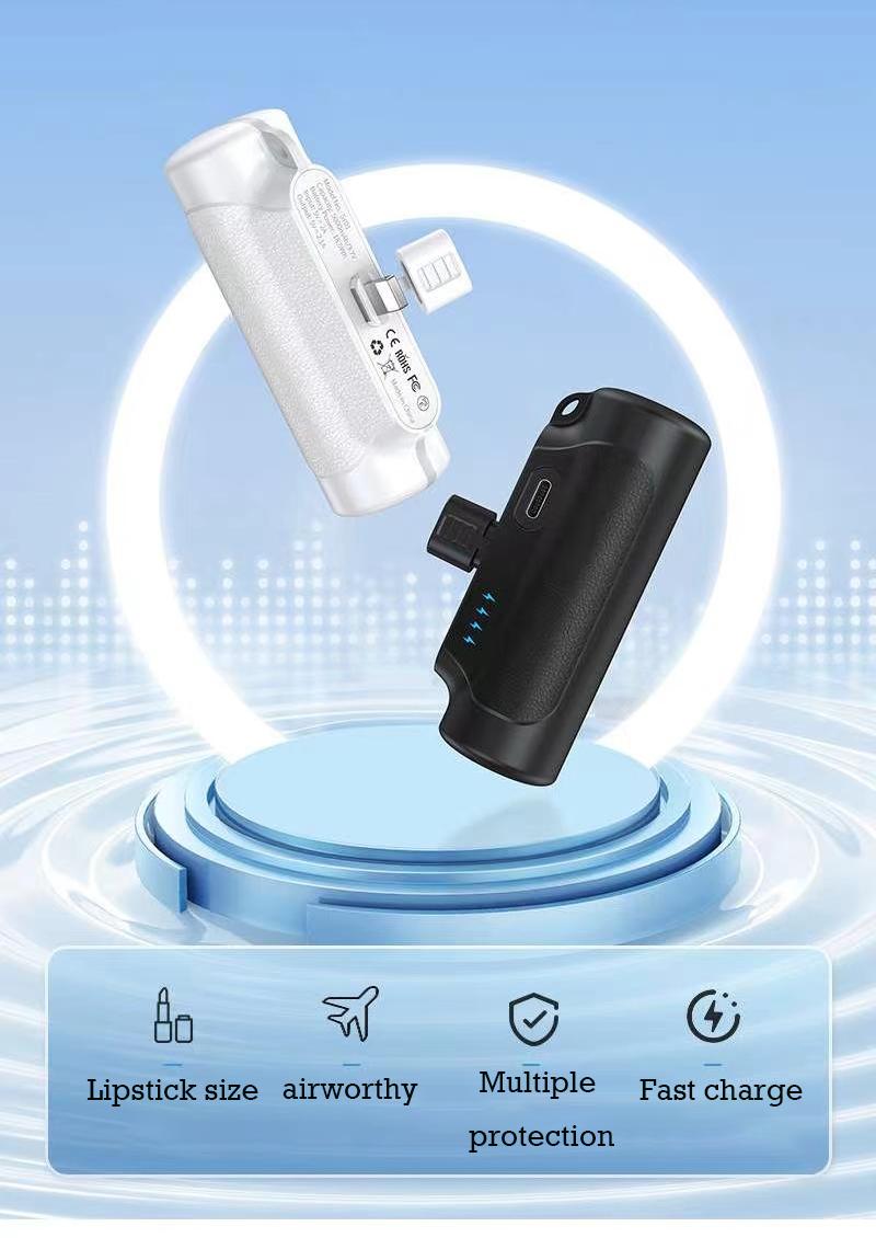 Portable Charger, Power Bank, 6500mAh Mini Ultra Compact Portable Phone Charger Battery Pack for iPhone，Android (Black) Accessories Smartphone