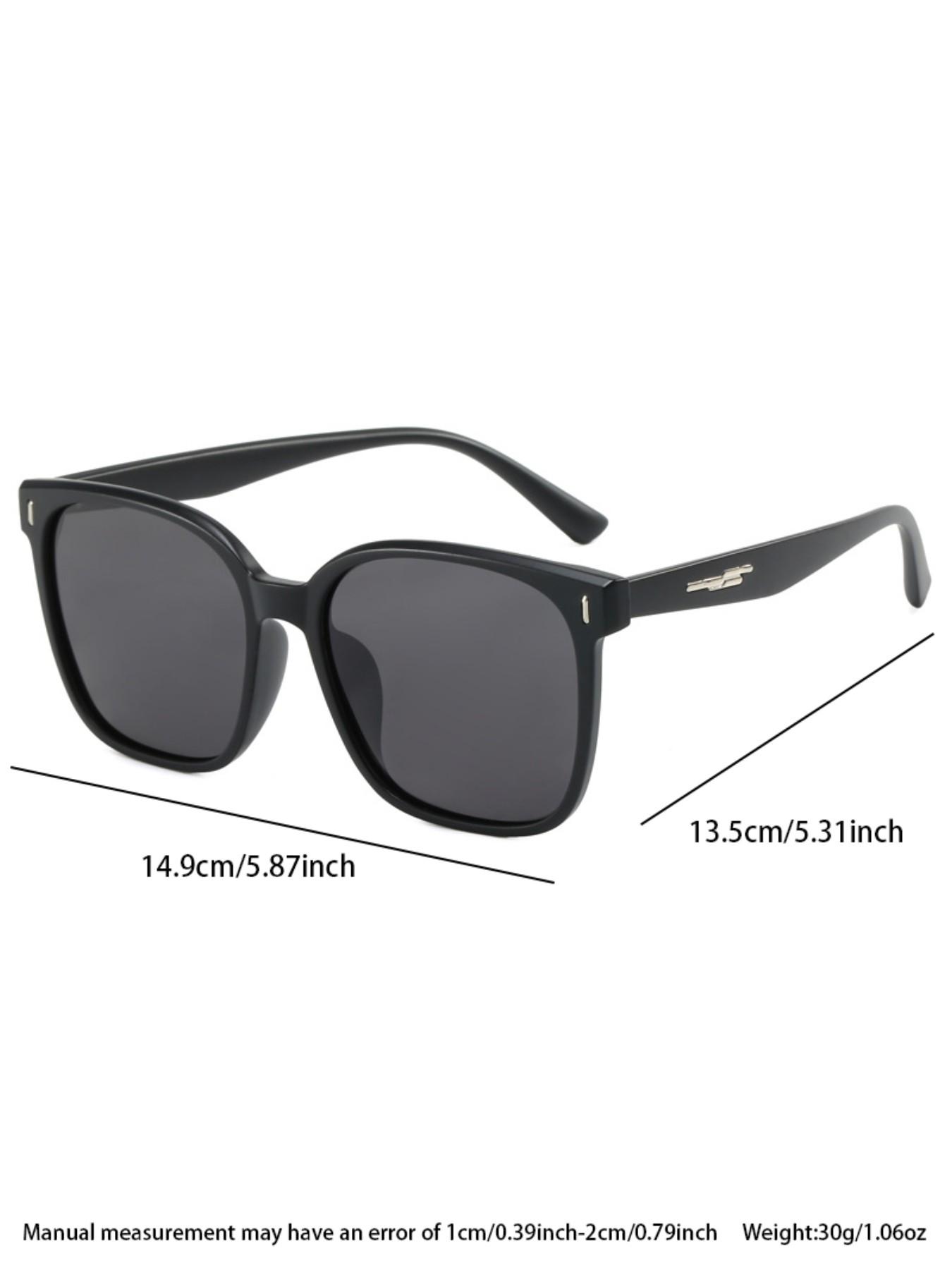 Square Frame Men's Sunglasses, Casual All-Season Decorative Lens, PC Material, Unisex Daily Wear, Beach Resort Style, Fashion Accessory