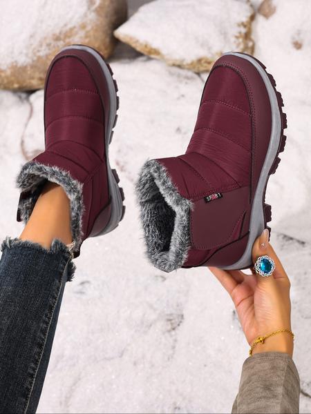 Women's Non-Slip Winter Snow Boots, Thick Plush Lining, Durable PVC Sole, All-Season Grip Design, Comfortable & Warm Outdoor Footwear