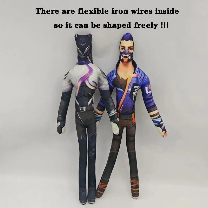 26cm Various Postures With Body Wire Flexible Cosplay Valorant Anime Game Vyse and Yoru Plush Toys Character Figure Plushie Doll