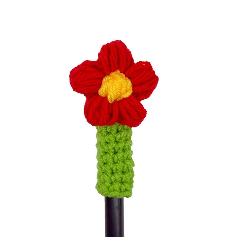 Handwoven sunflower head bouquet potted pen holder, simulated bouquet, preserved flower decoration
