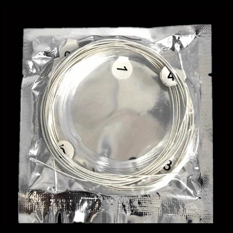 6pcs/set Classical Guitar Strings Set Plating Super Light Classic Guitar Clear Nylon Silver Strings Silver Plated Copper