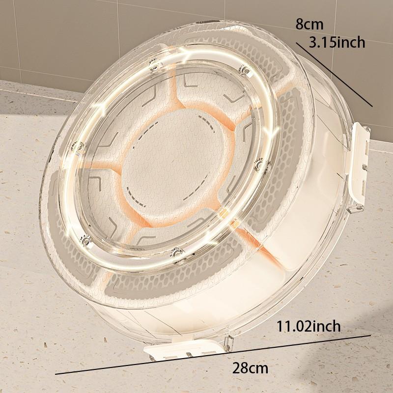 Home Snack Box, Candy Tray, Living Room Coffee Table Fruit Bowl, Rotating Compartment Easy Clean Storage Box, Household Organizer