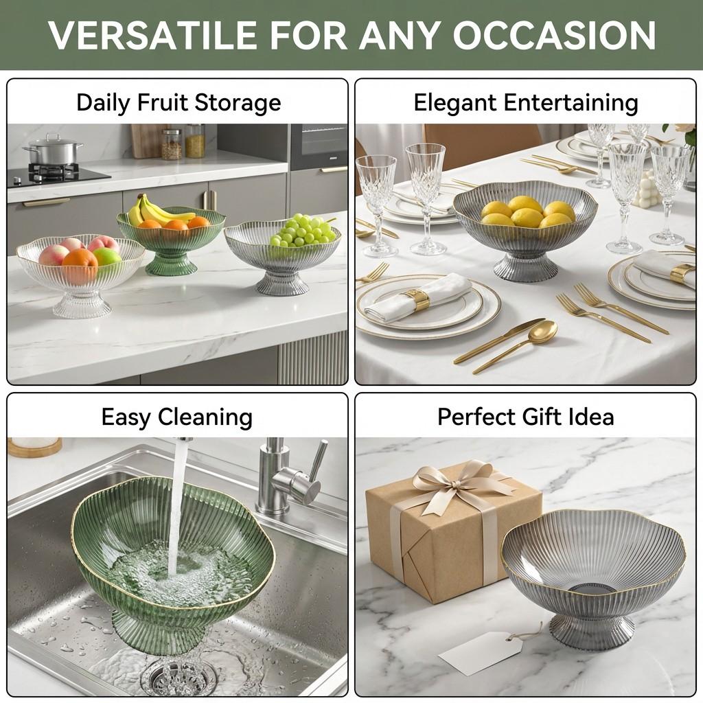 Luxurious Home Fruit Tray Pet Transparent Plastic Style Snack Plate Flower Basket Ktv Fruit Dish for Living Room Coffee Table