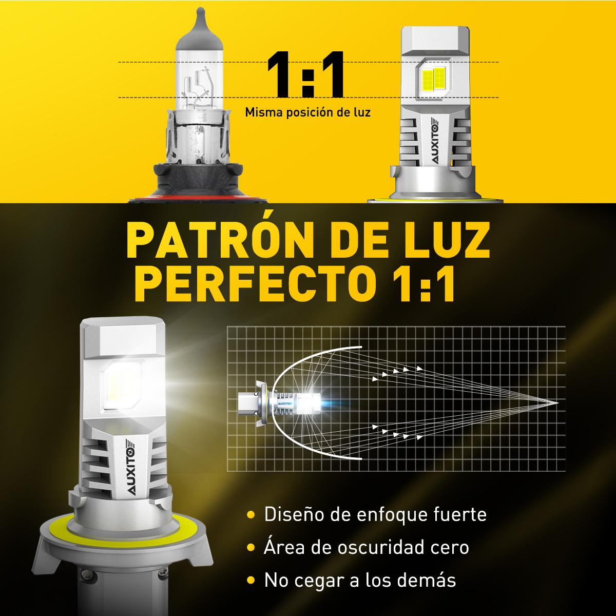 AUXITO 2024 Upgraede H13 Bulbs, 9008 LED headlight, 30000LM 800% Ultra Brightness, 1:1 Halogen Size, 6500K Cool White, Canbus Ready, Plug and Play, Pack of 2