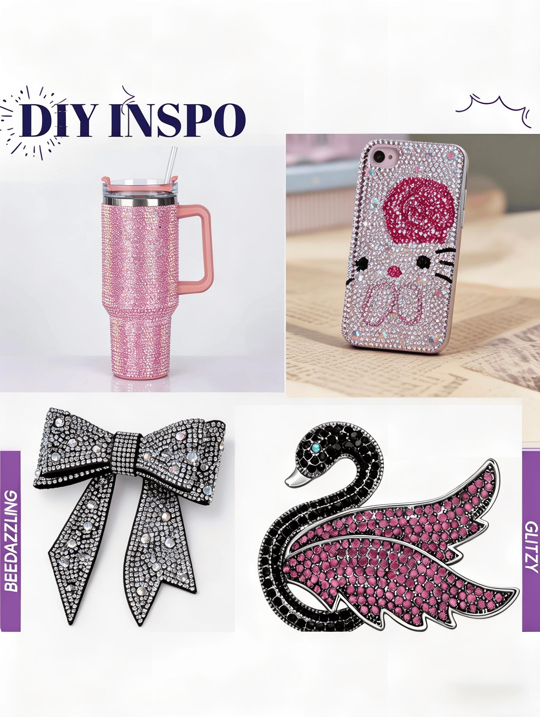 Luxury Glitter Rhinestones, 303 Ab Flat Back Glass Crystal Drills, 2880 Pieces, Nail Art DIY, Handmade Creator Essentials