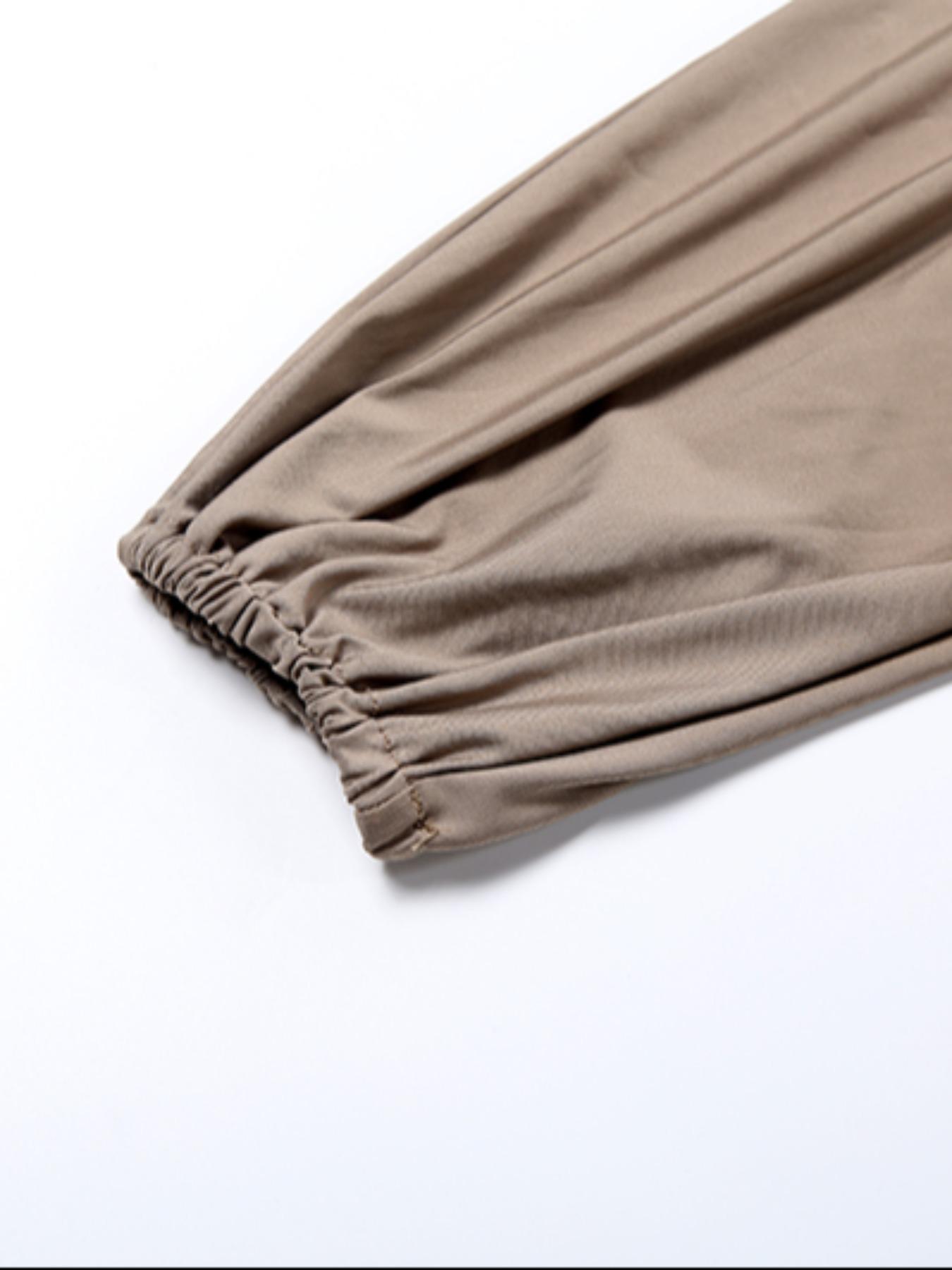 Women's Fashion Sexy Backless Solid Color Round Neck Long Sleeve Jumpsuit Shorts, Slim-Fitting High Waist, Plain Pattern