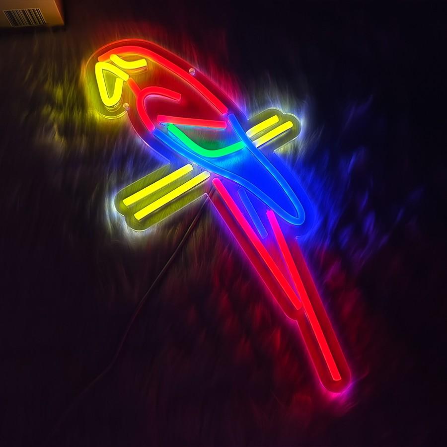 Parrot Neon Sign for Wall Decor LED Neon Light USB Powered Neon Art signs