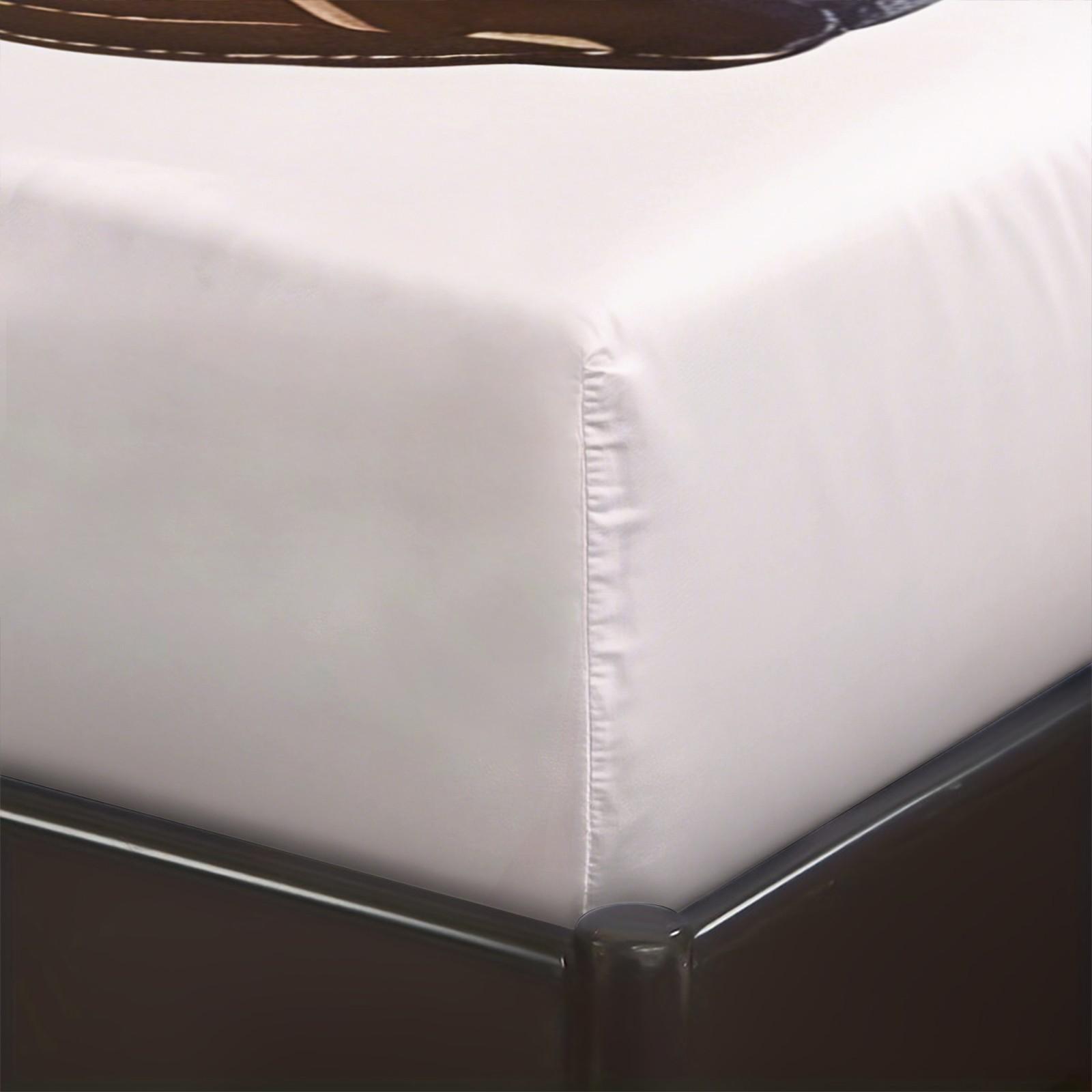 Teddy Bear Flower Pattern Bed Sheet, Comfortable Printed Pattern, Includes 1 Bed Sheet and 2 Pillowcases, Comfortable Bedding, Non slip Dust Cover Suitable for Bedroom and Guest Room, Suitable for Adult Gifts