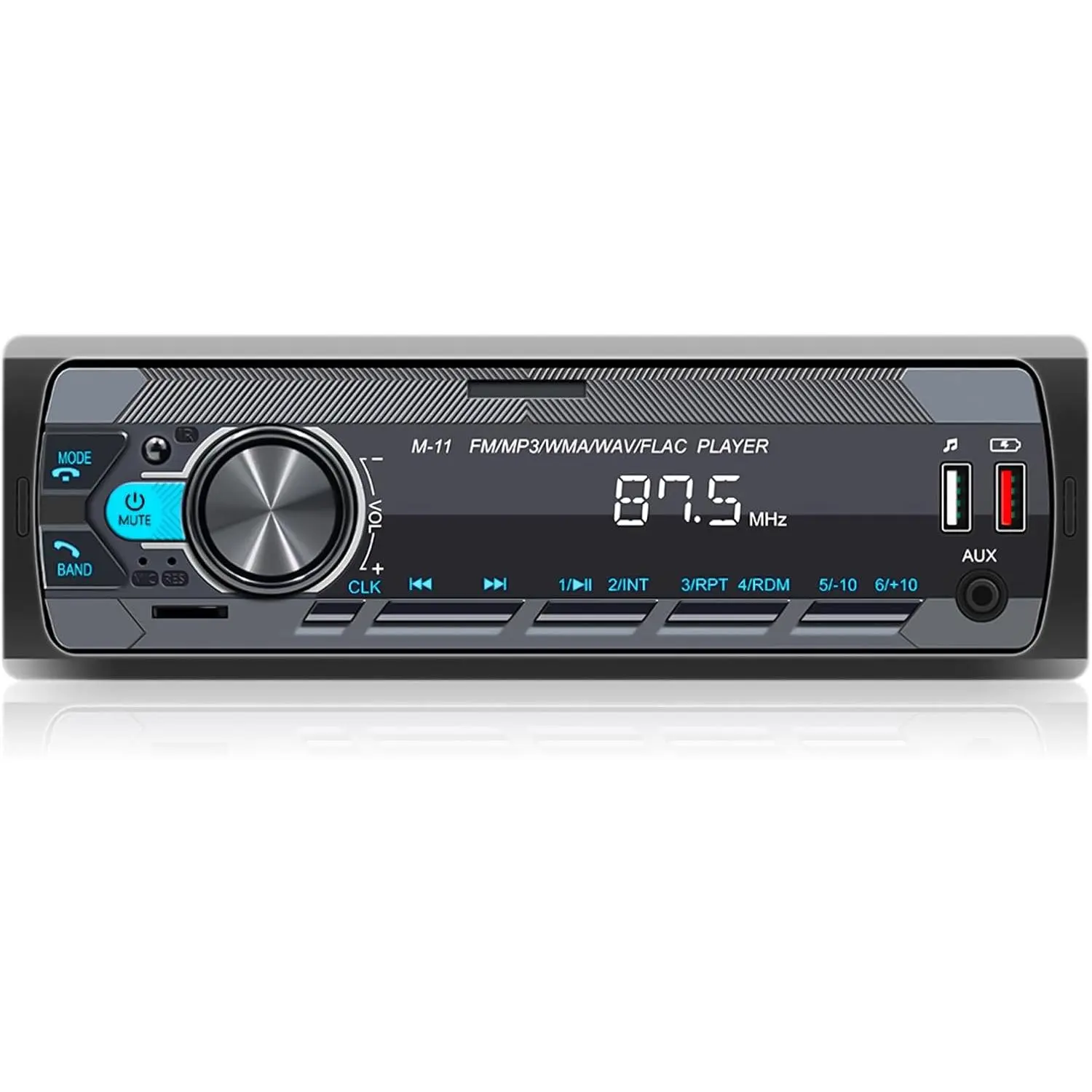 Rimoody Single Din Bluetooth 5.0 Car Audio Receiver - Hands-Free Calling, Voice Control, FM/MP3/AUX, USB Port, Audio Recording, Remote Control, LCD Screen, Plug-and-Play Car Sound System