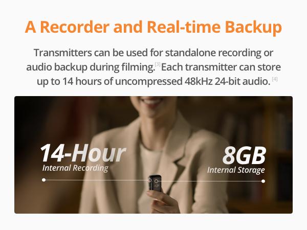DJI Mic 2 Clip On Cordless Mics with High-Quality Audios for iPhone, Camera, Android, Ultralight Design, Adaptive Gain, Intelligent Noise Cancelling, Dual Band Anti-Interference, 32-bit Float Internal Recording, Vlog, Livestream, Clip On Mic