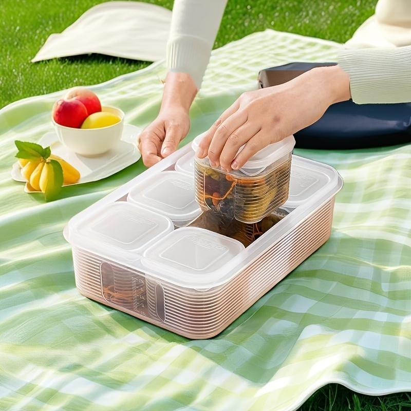 7-Piece Leak-Proof Stackable Food Storage Containers with Lids, Durable PP Material, Ideal for Meat Fruits Vegetables, Indoor Outdoor Use