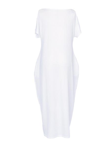 Women's Solid Color Batwing Sleeve Lounge Dress, Casual Comfy Short Sleeve Nightdress for Daily Wear, Ladies Sleepwear for All Seasons