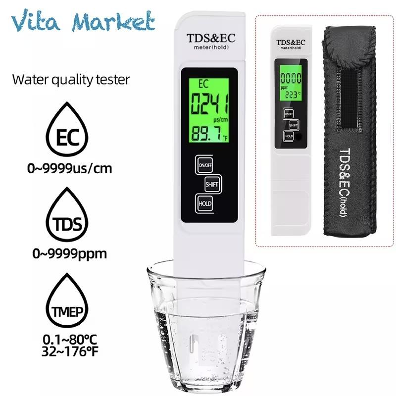 Digital LCD Test Pen Multi-Function Water Quality Tester, 3-In-1 Multifunctional Testing Instrument, Portable Liquid Analysis Tool