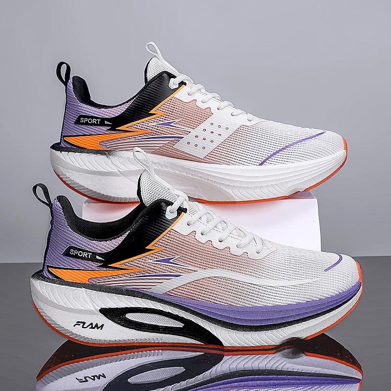 Spring New Casual Running Shoes, Comfortable Soft Thick Sole, Breathable Mesh Upper, Non-Slip Eva Sole, Ideal for Outdoor Activities