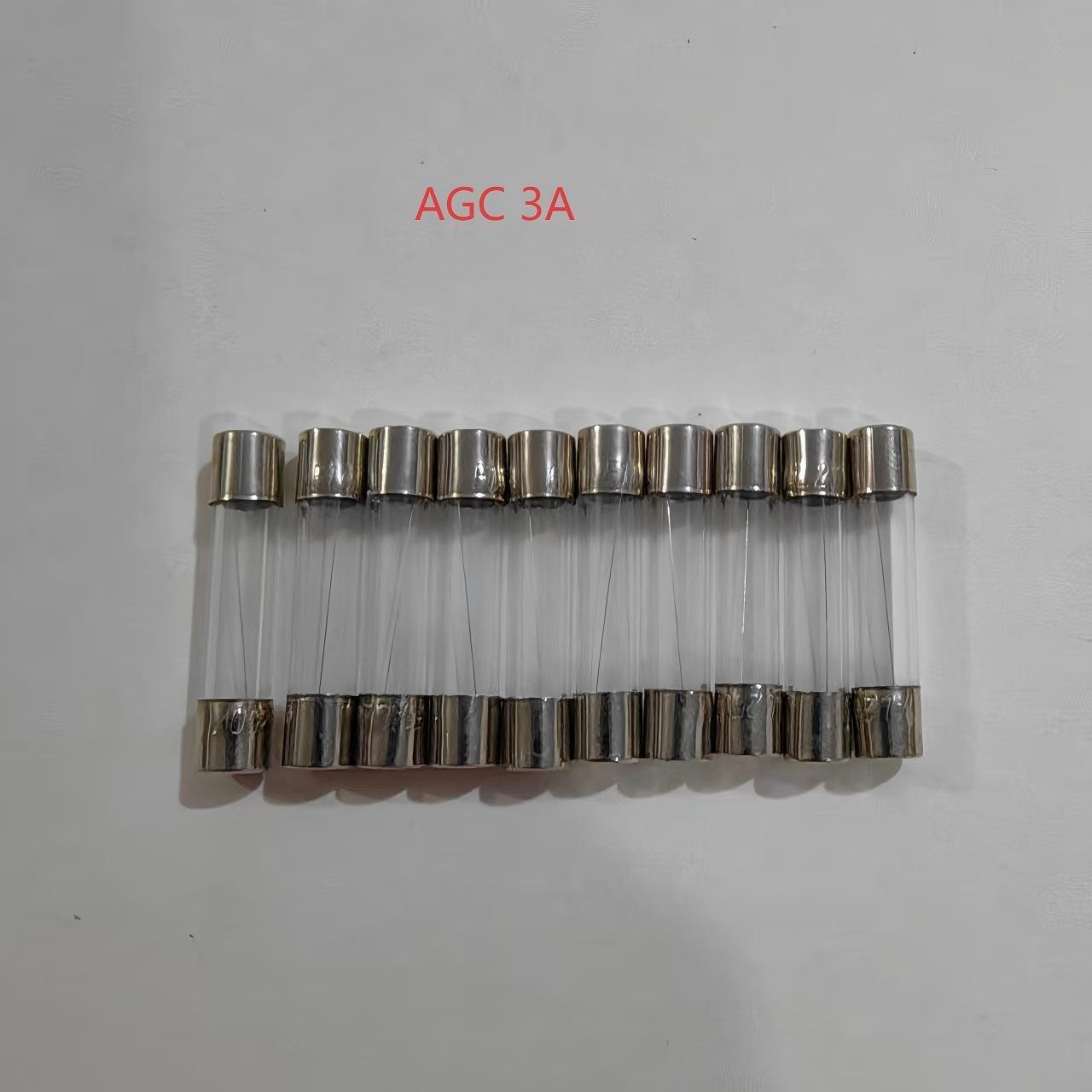 （10 pack）AGC Glass Tube Fuse 6*30mm/0.24*1.18inch，Nickel Plated，15Amp Specifications Available，Suitable for Cars，Trucks，Boats，Motorcycles，SUVs