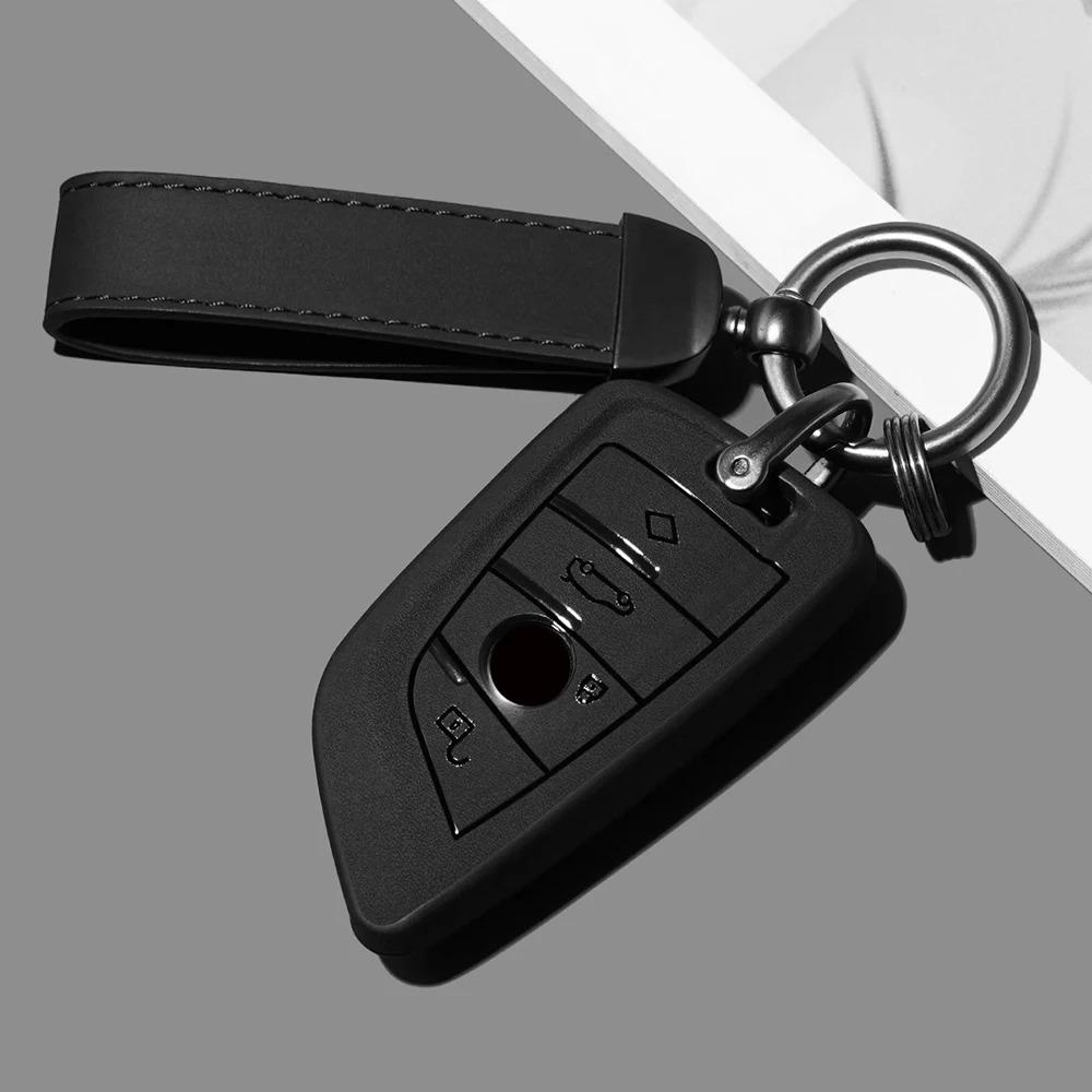 ABS Car Key Case Cover, Compatible with BMW 1 3 5 7 Series, M3, M4, X1, X3 G01, X4 G02, X5 F15 F16, F07 F10 F20 F21 F30 F31 F32 F34 Models, A