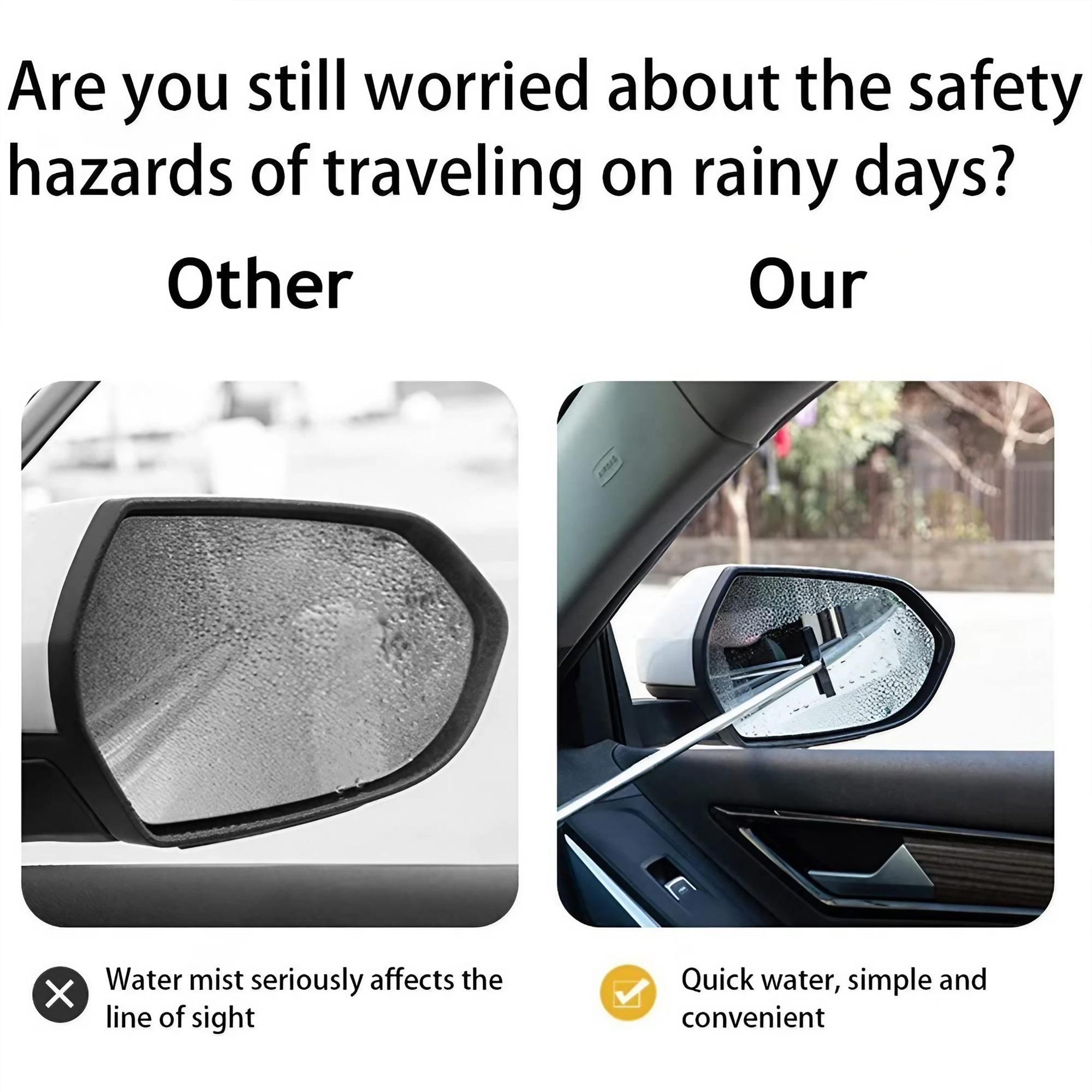 Manual Windshield Cleaning Wiper Portable Telescopic Car Glass Scraper Anti-Fog Water Remover Anti-Slip Emergency Driving Window Tool