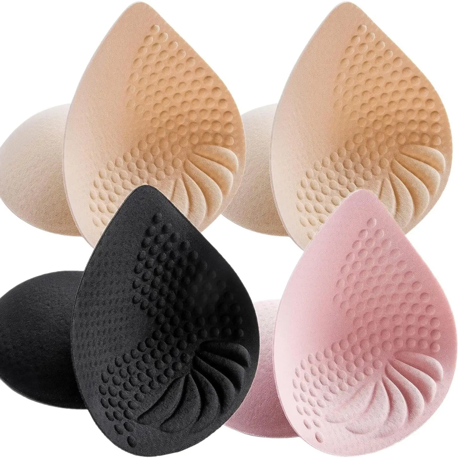 Bra Pads Inserts, 2 Pairs Latex Inserts for Sports Bras, Bra Cups Inserts for Bikini TopsGift