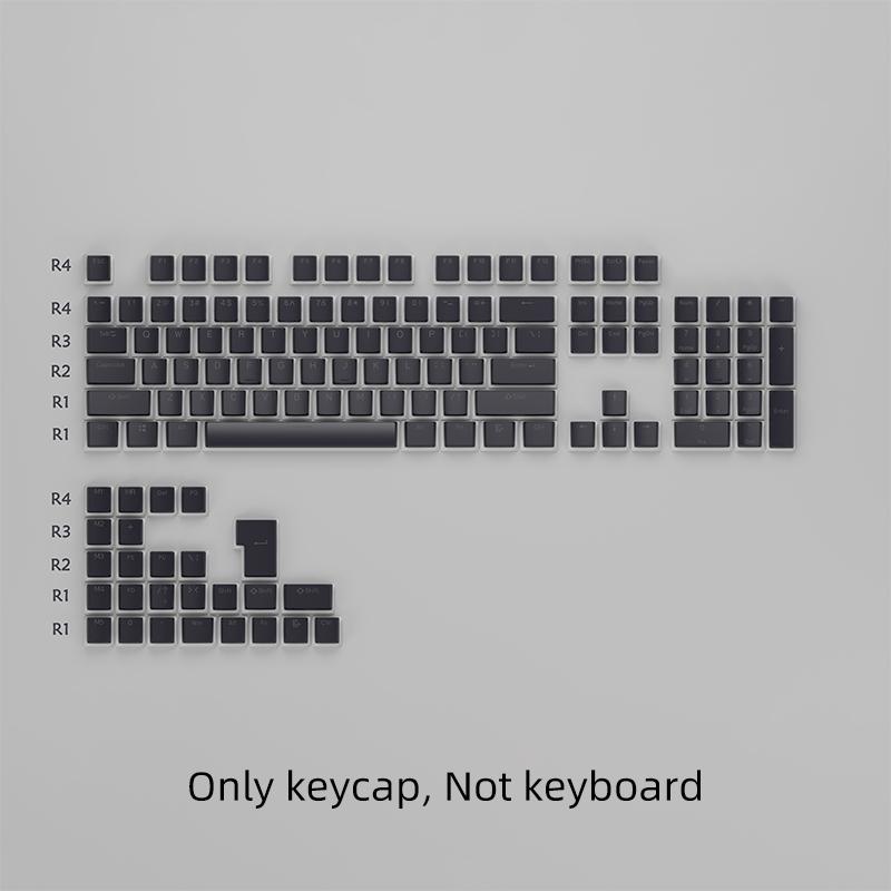 Pbt Keycap Dual Color Pudding Design, Oem Height Transparent Keycaps, Compatible with 6.25u Spacebar 61/87/98/100/104 Keys (non-Keyboard)