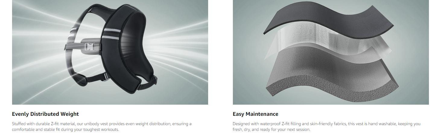 【SpringStatements】ZELUS Weighted Vests, 5/10/15lbs Z-Fit Weighted Vest with Z-fit Washable Fabric&Reflective Stripes & Adjustable Straps for Men & Women: Motivational Walking, Running, Weight Training, Rucking, Jogging | Fitness Challenge