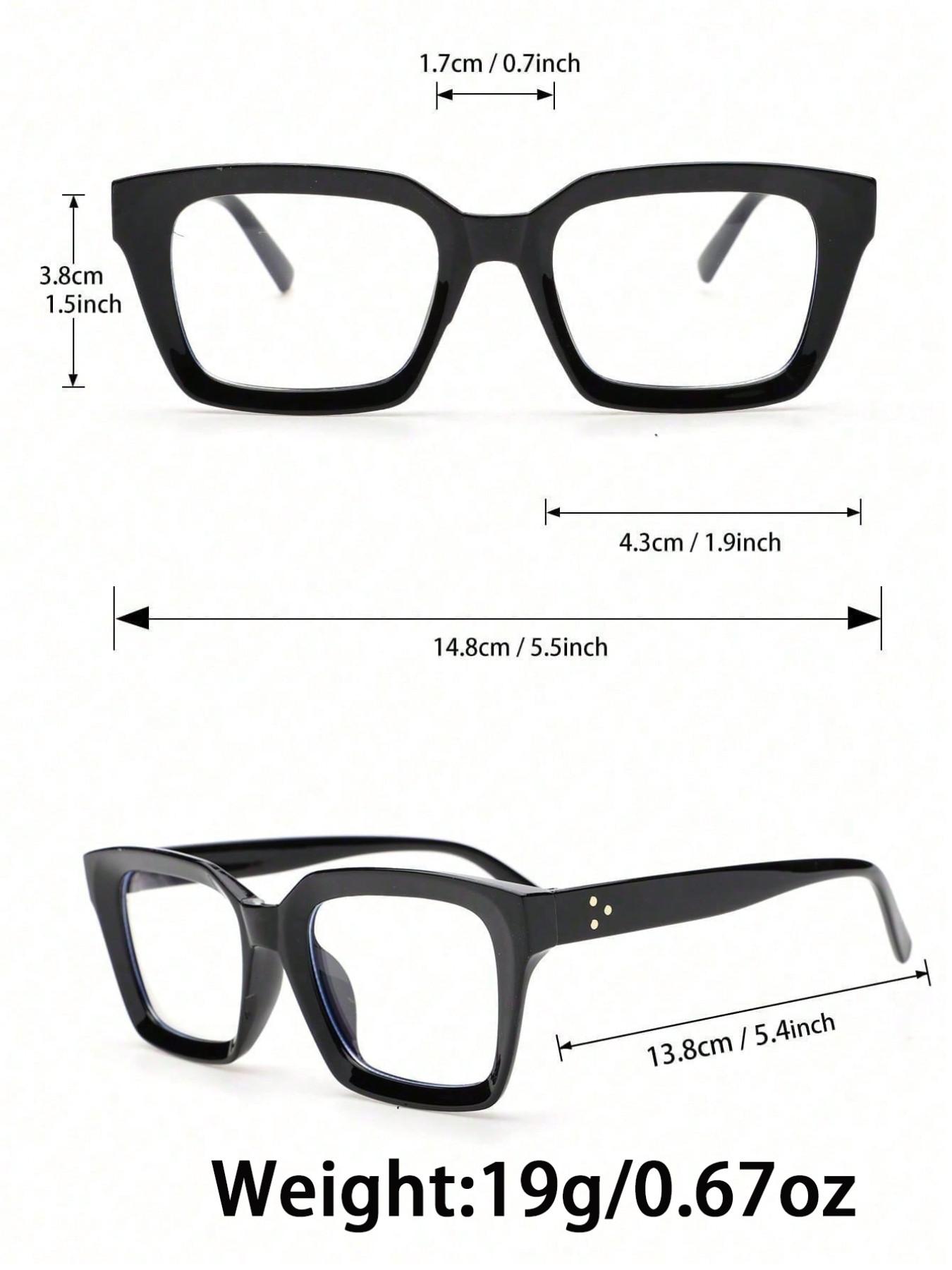 Unisex Simple Eyeglasses Set in Leopard, Clear and Solid Color , Trendy Square Frame Eyeglasses for Everyday Use, Fashion Accessories for Outdoor Activities, Leopard Pattern Eyeglasses, Stylish Square Frames