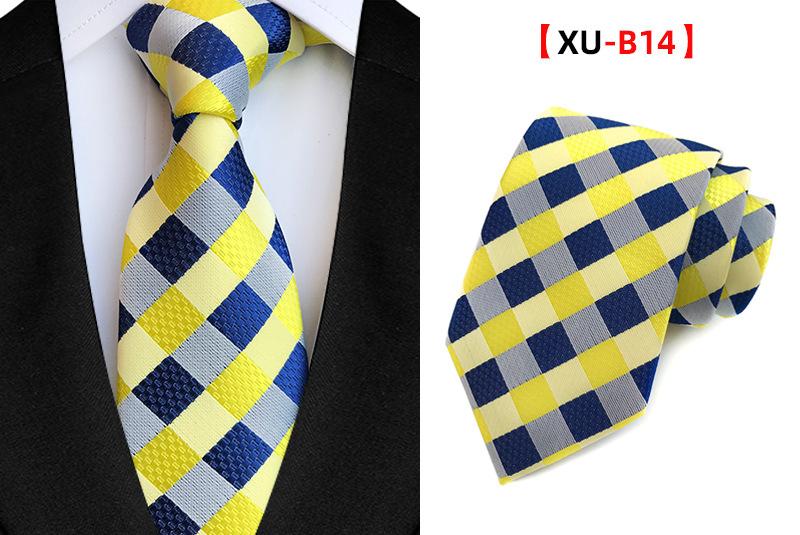 Men's Classic Striped Plaid Necktie - Male Wear for Business Look, Wedding Fit, Formal Suit Accessory - Father's Day Gift for Dad, Husband