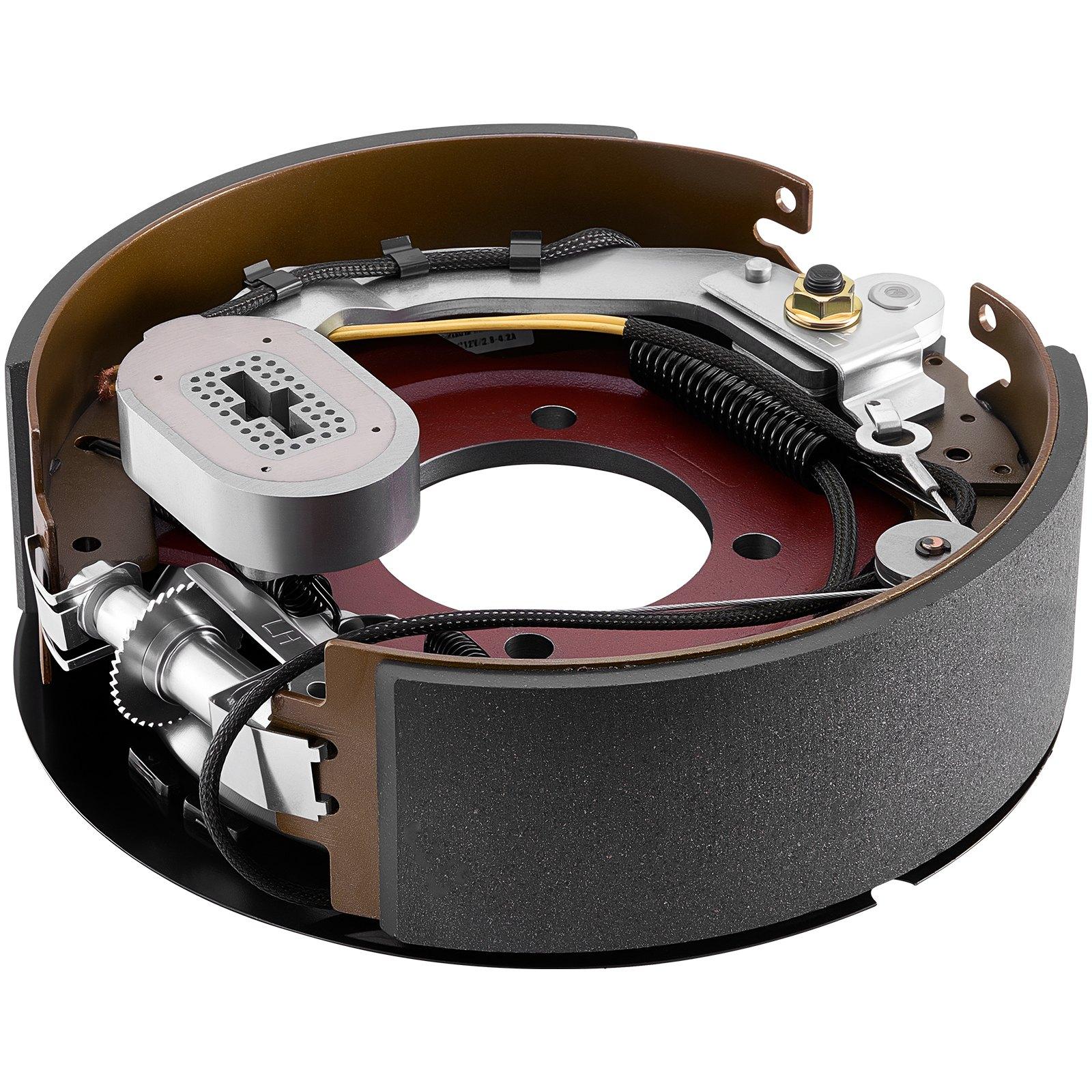 VEVOR Auto-Adjust Pre-Assembled SPHC Steel Electric Brake Pair Kit, 12.25x3.375in Backing Plates, 8000lbs Heavy Loads Axle Braking System Replacement Part for Trailers, RVs