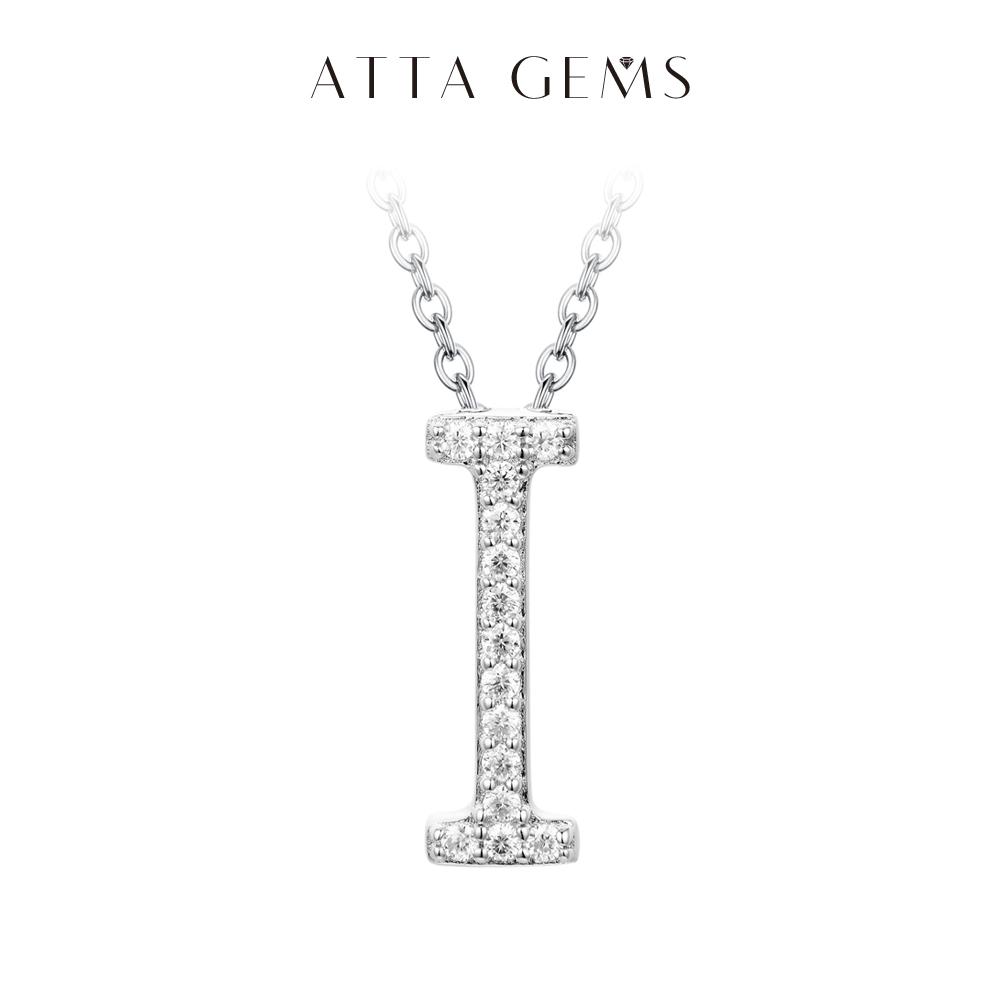 A~Z 26 Letters Necklace Synthetic Moissanite Pendant DIY Design Have Pendant and Chain Free N010 SpringStatements