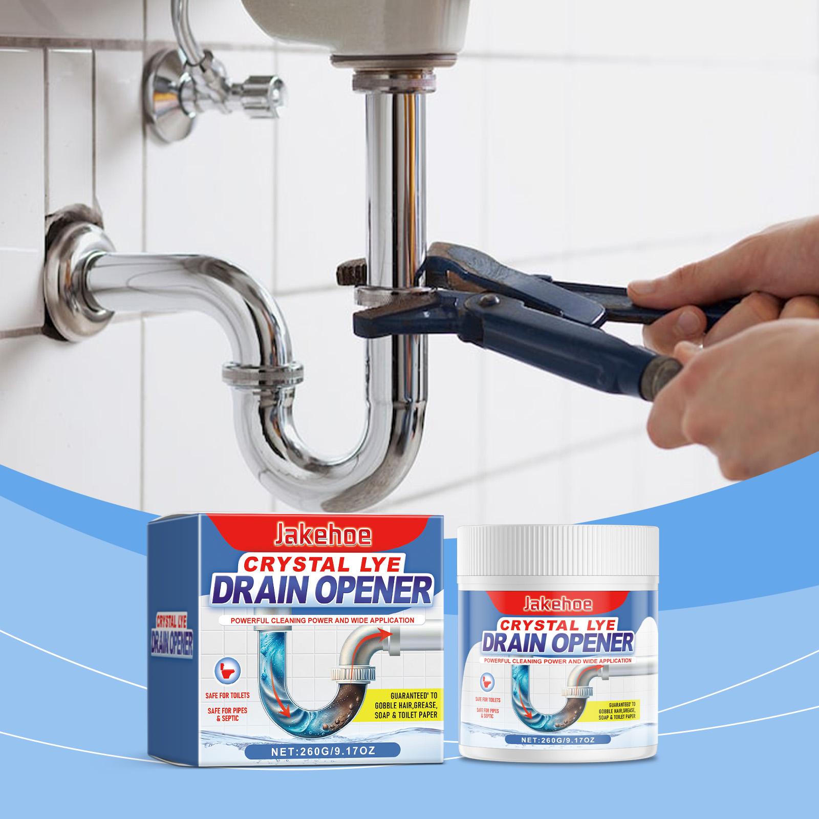 Jakehoe Drain Pipe Unclogging Powder - Cleans, Dissolves, Unclogs, and Removes Scale from Kitchen, Toilet, Sink, and Plumbing Pipes