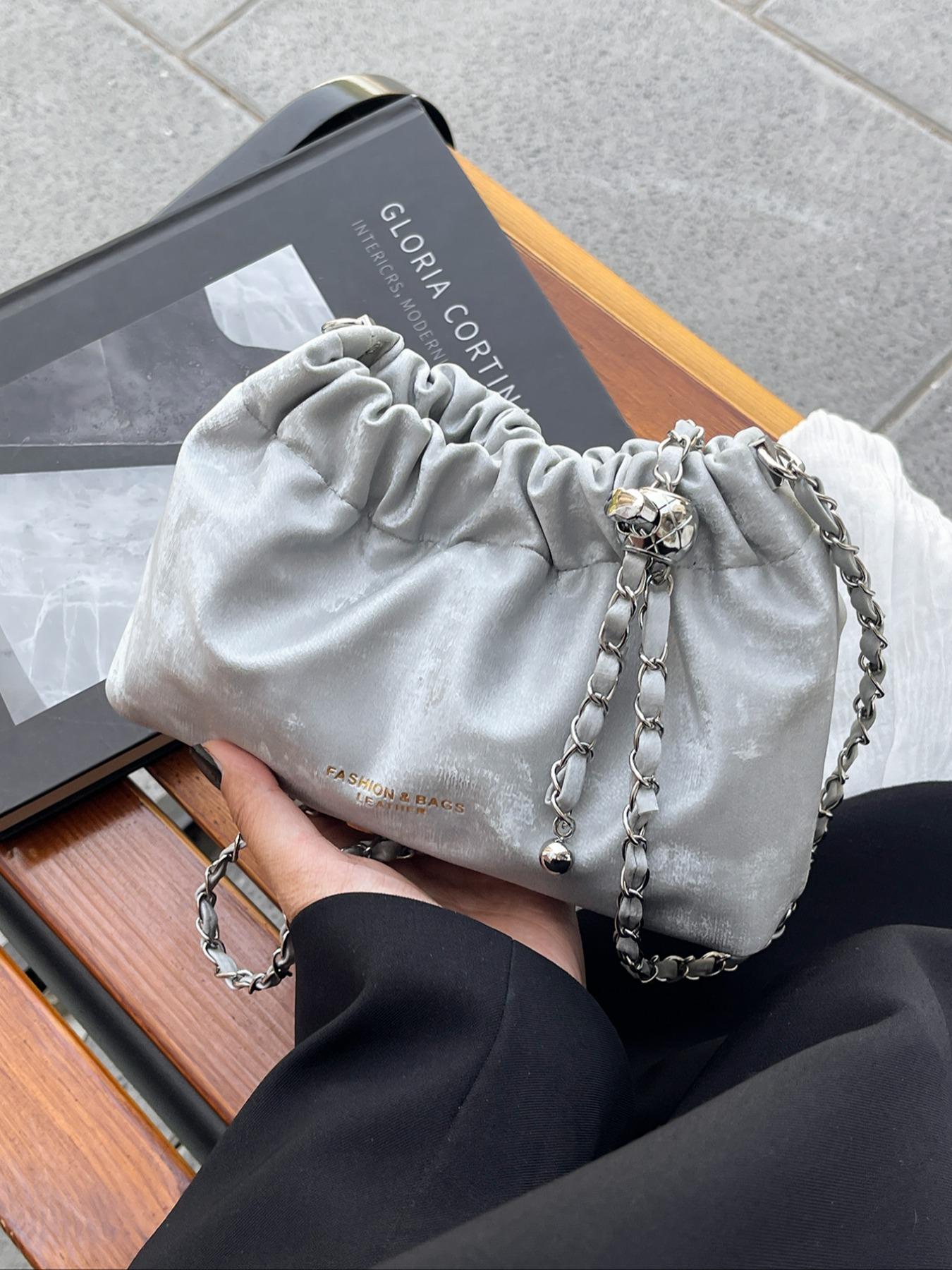 Unique Cloud Bag with Ruched Design, Rich Colors, Versatile Fashion Styles, Fits Phone & Makeup, Perfect for Party & Daily Use, Crossbody Chain Bag