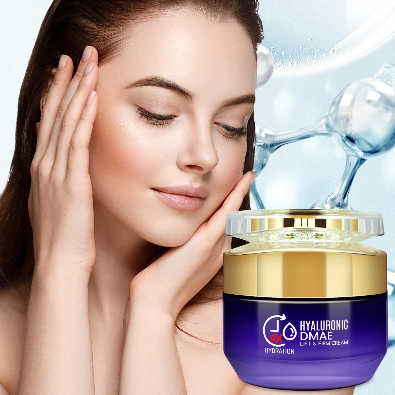 Four-Layer Hyaluronic Acid Moisturizing Cream, Anti-Wrinkle, Vitamin E, Niacinamide, Deep Hydration, Long-Lasting Moisture