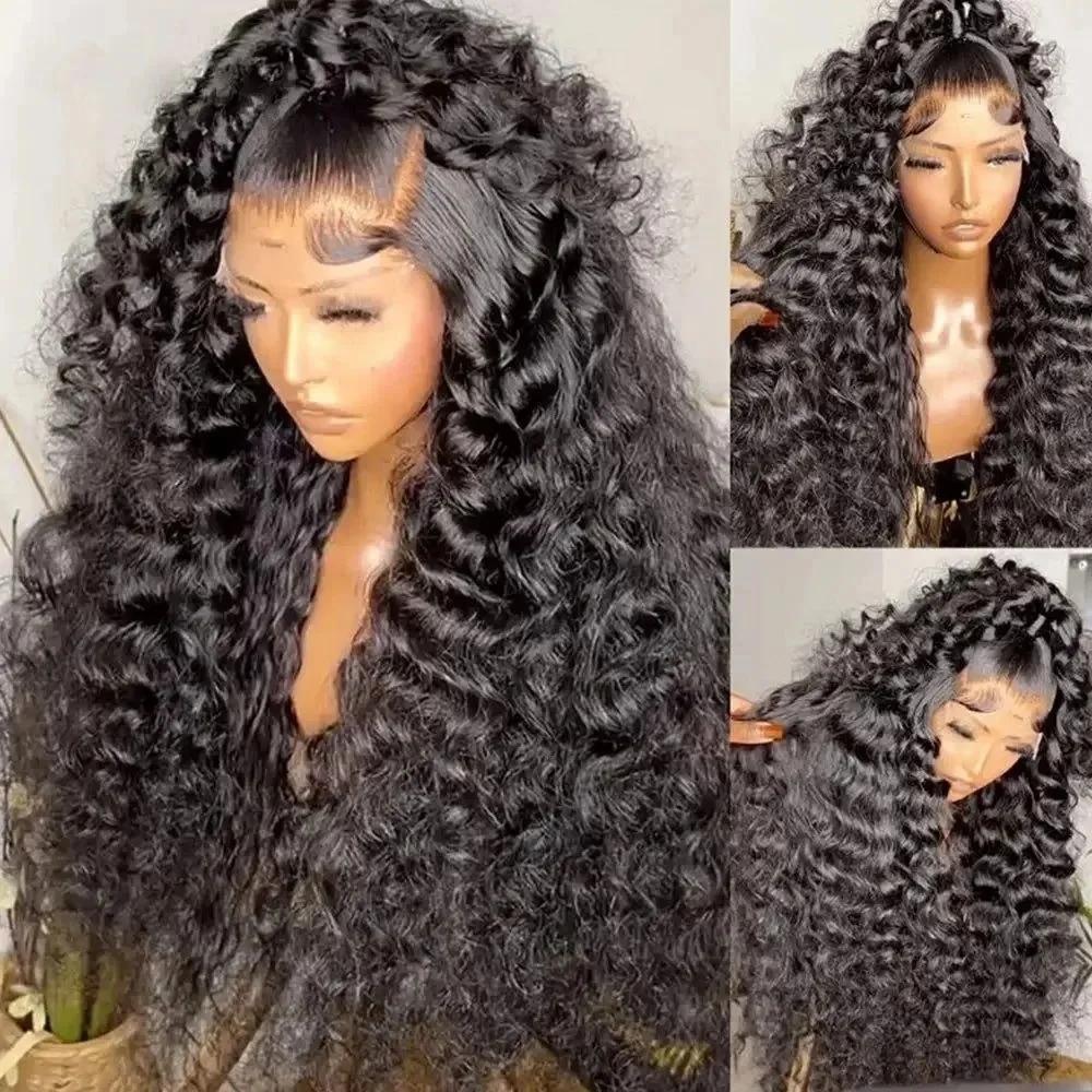 Bling Hair Beautiful 180 Density Deep Wave Lace Front Wig 13x6 Hd Transparent Lace Frontal Wig 13x4 Curly Human Hair Wigs 4x4 Lace Wig For Black Women