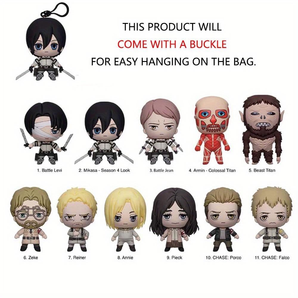 ATTACK ON TITAN Officially Licensed 3D Cartoon Anime Characters Series 3 Mystery Blind Box Keychain Eren JägerMikasa Ackerman Exquisite Collectibles for Friends Family Couples Birthday ATTACK ON TITAN Officially Licensed 3D Cartoon Anime Characters Series 3 Mystery Blind Box Keychain Eren JägerMikasa Ackerman Exquisite Collectibles for Friends Family Couples Birthday