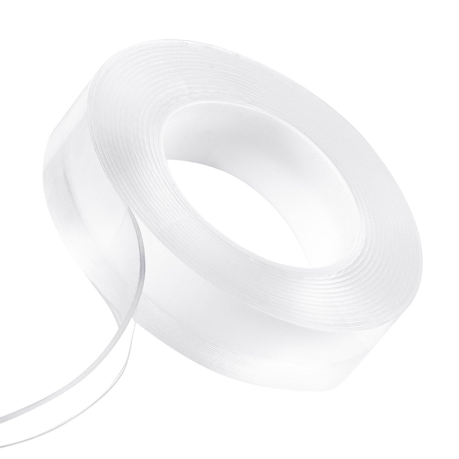 VEVOR Double Sided Tape Heavy Duty, 16 ft Nano Mounting Tape( 3 Pack), Strong Adhesive Reusable, Clear Two Sided Wall Tape, Removable Poster Picture Hanging Strips for Home Office Car Outdoor Use