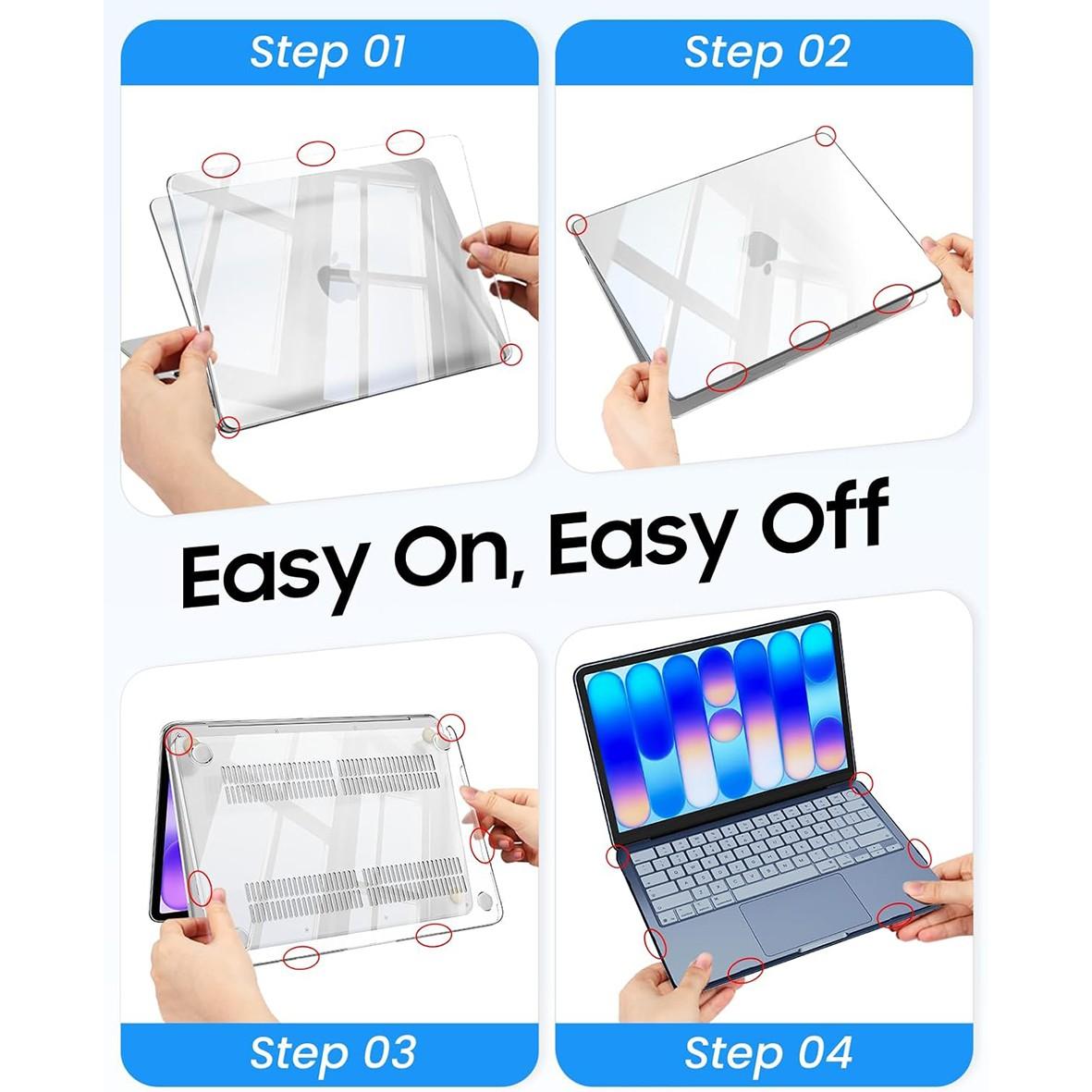 Protective Case for Macbook Neo 13 Inch A3404, Ultra-Thin High Transparency Snap on Hard Shell, Crystal Clear Cover for A18 Pro Chip