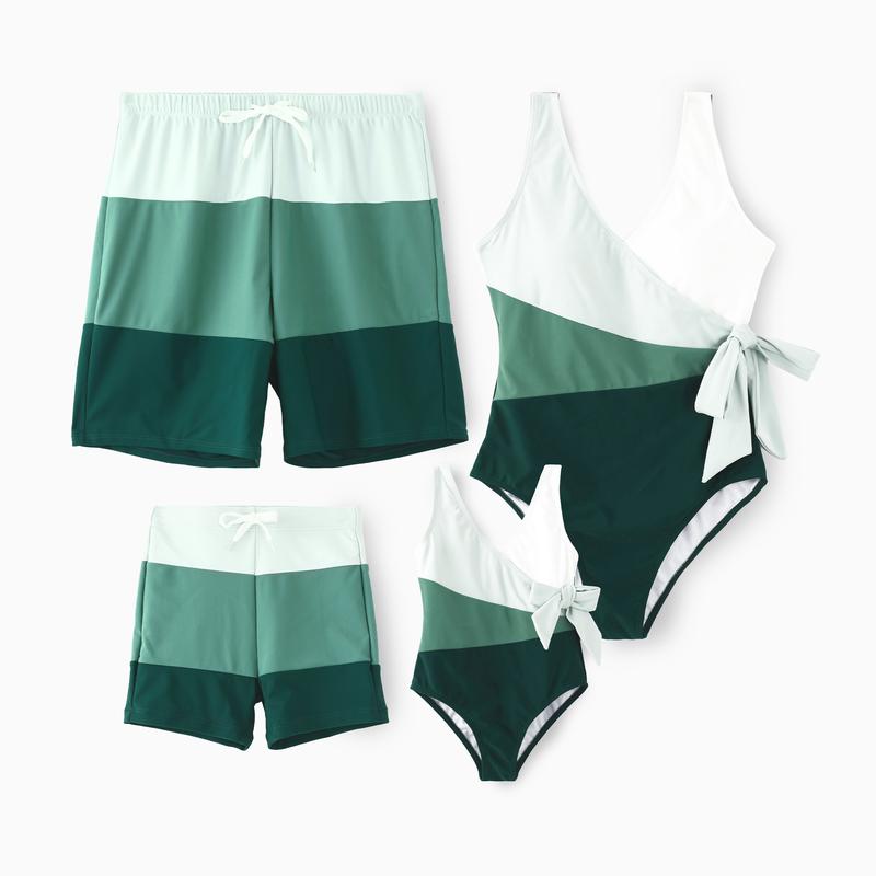 PatPat Swimsuits Tummy Control High Waisted One-piece Full Support Family Matching Swimwear Swim Shorts Bathing Suits Spring Break Spingtok