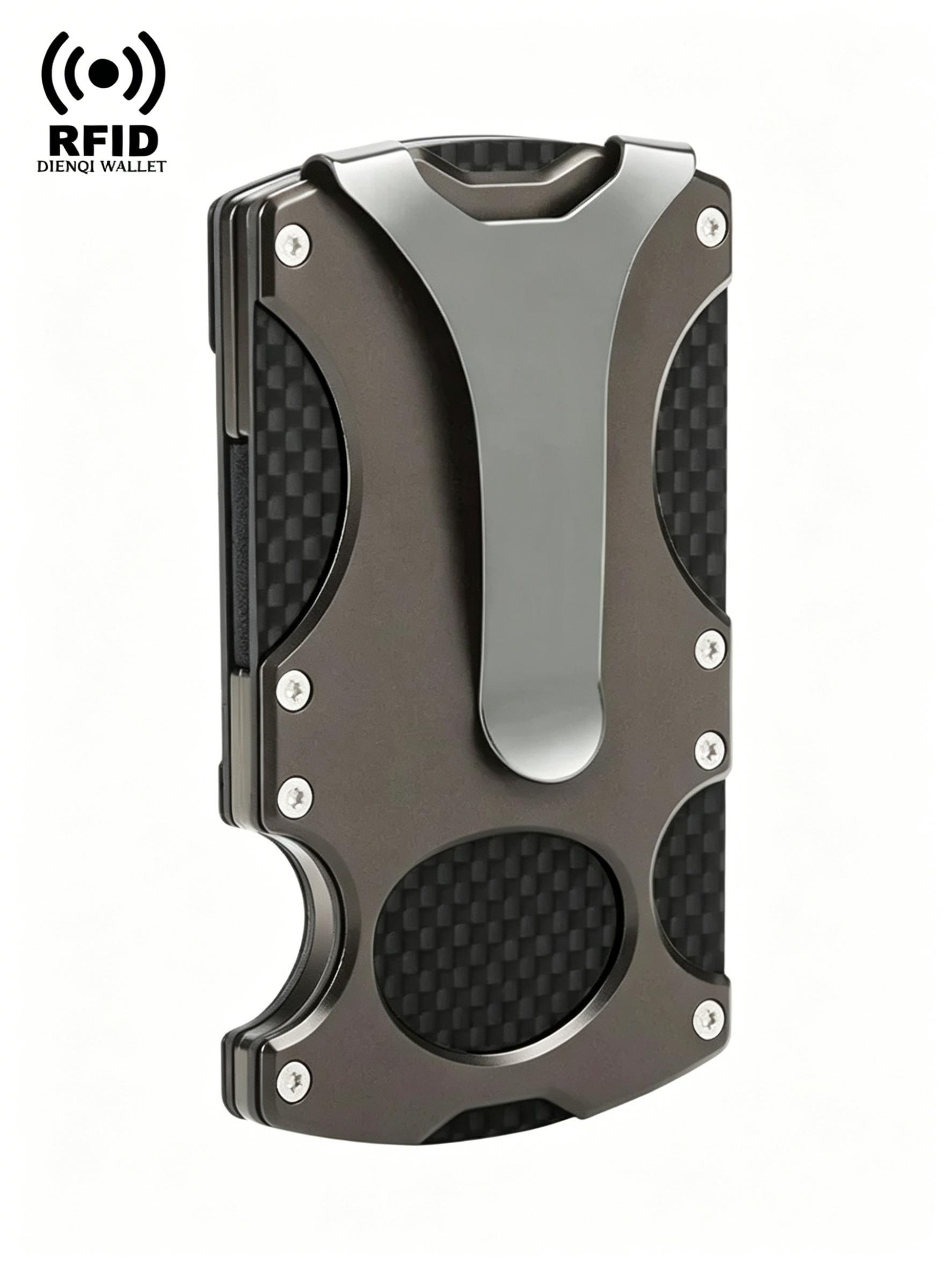 Minimalist RFID Blocking Wallet, Aluminum Credit Card Holder, Anti-Theft Business Card Clips, Daily Use for Men and Women